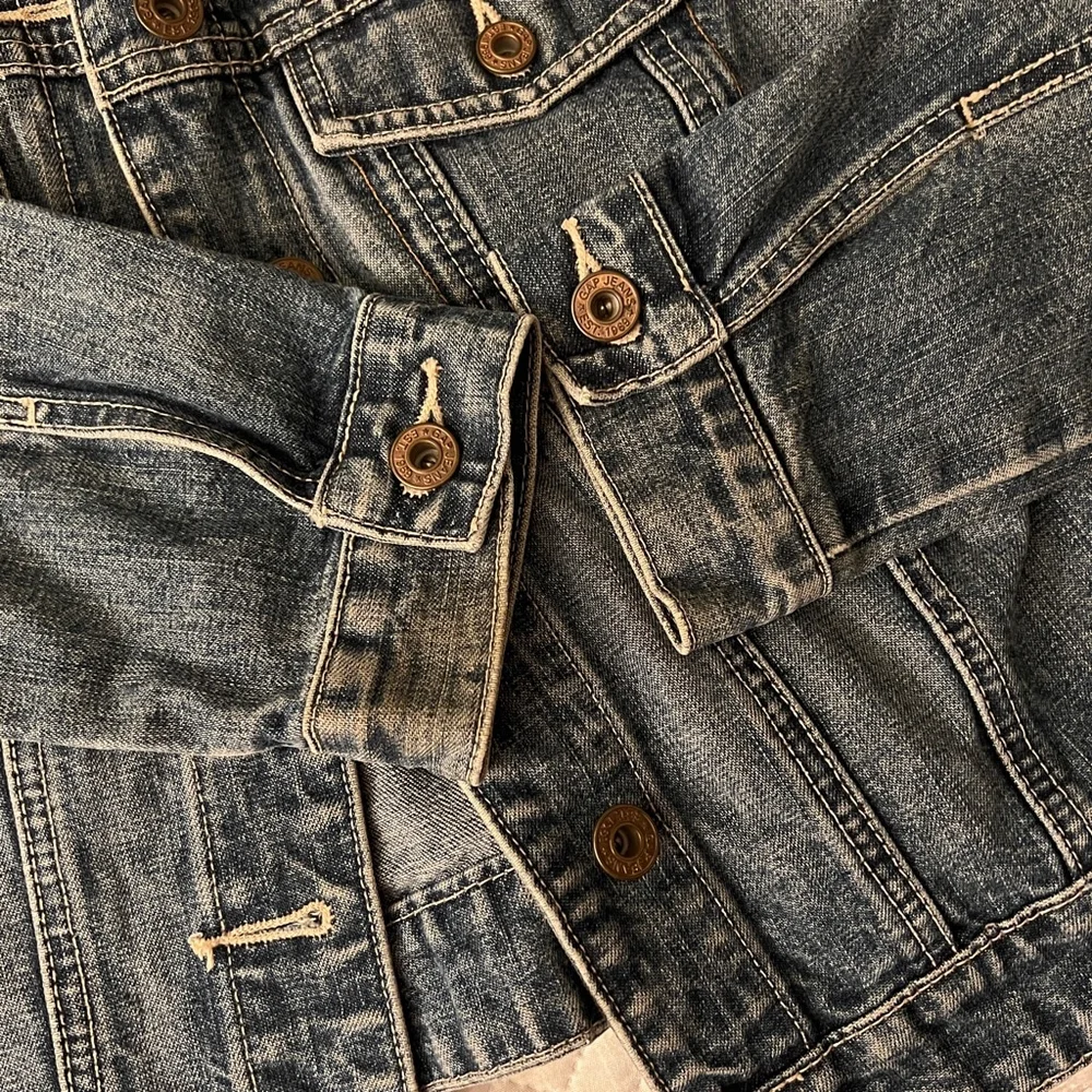 Gap Jeans Vintage Denim Jacket Womens XS Blue 2000 Y2K Cotton Classic Trucker - Picture 6 of 9